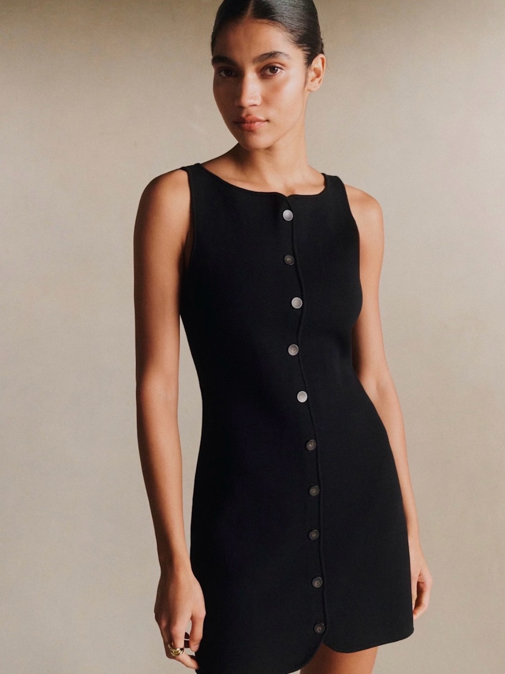 Sezane Charlie Dress, Black, Size Small